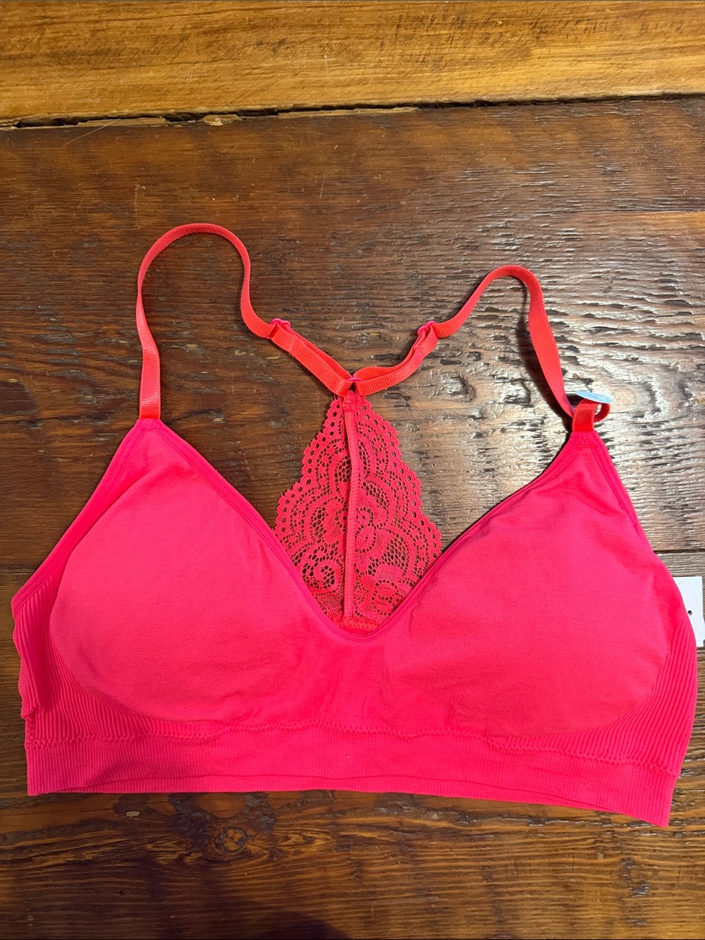Seamless Lace-Back Bralette